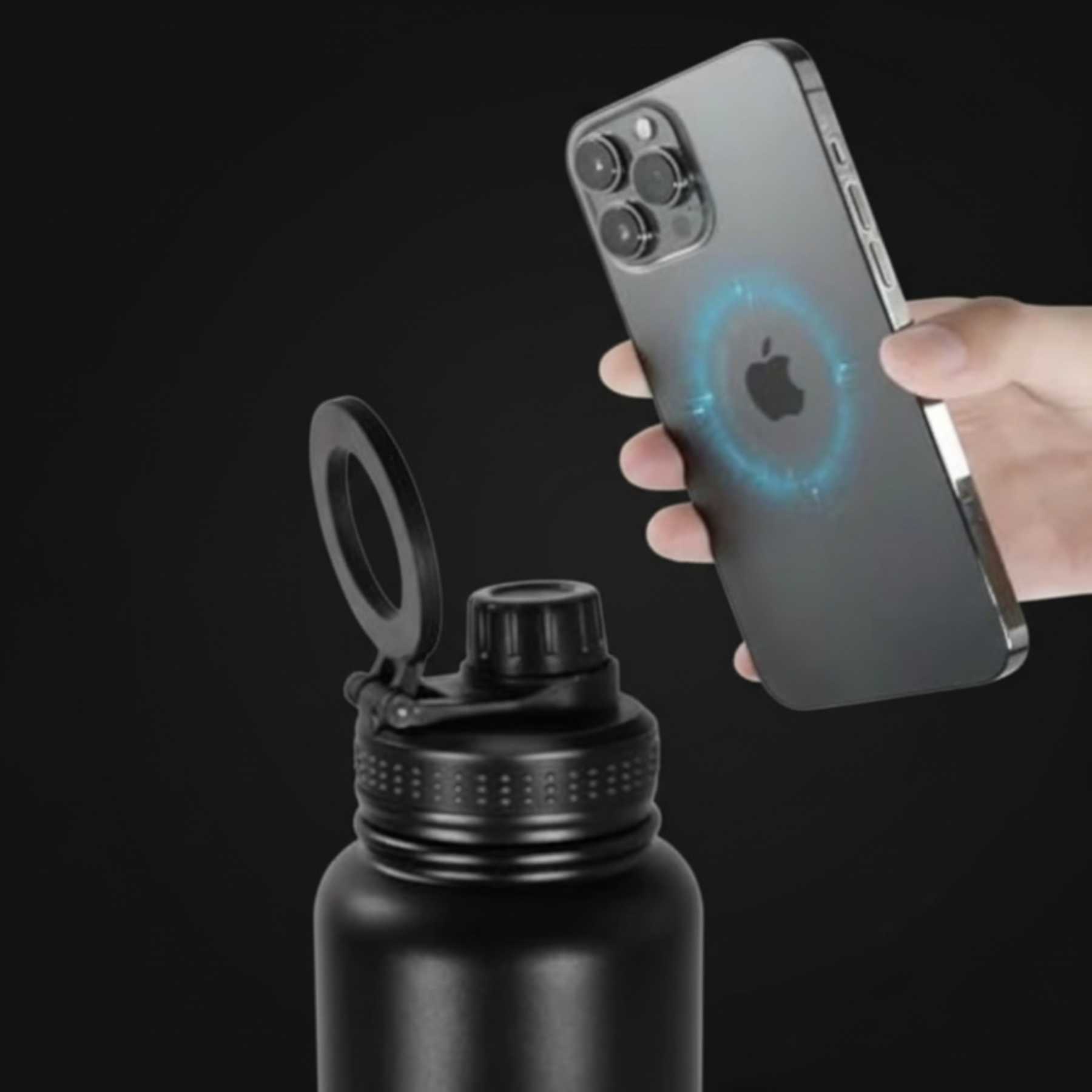 Royal Bottle - Garrafa Térmica com Suporte Magnético para Celular
