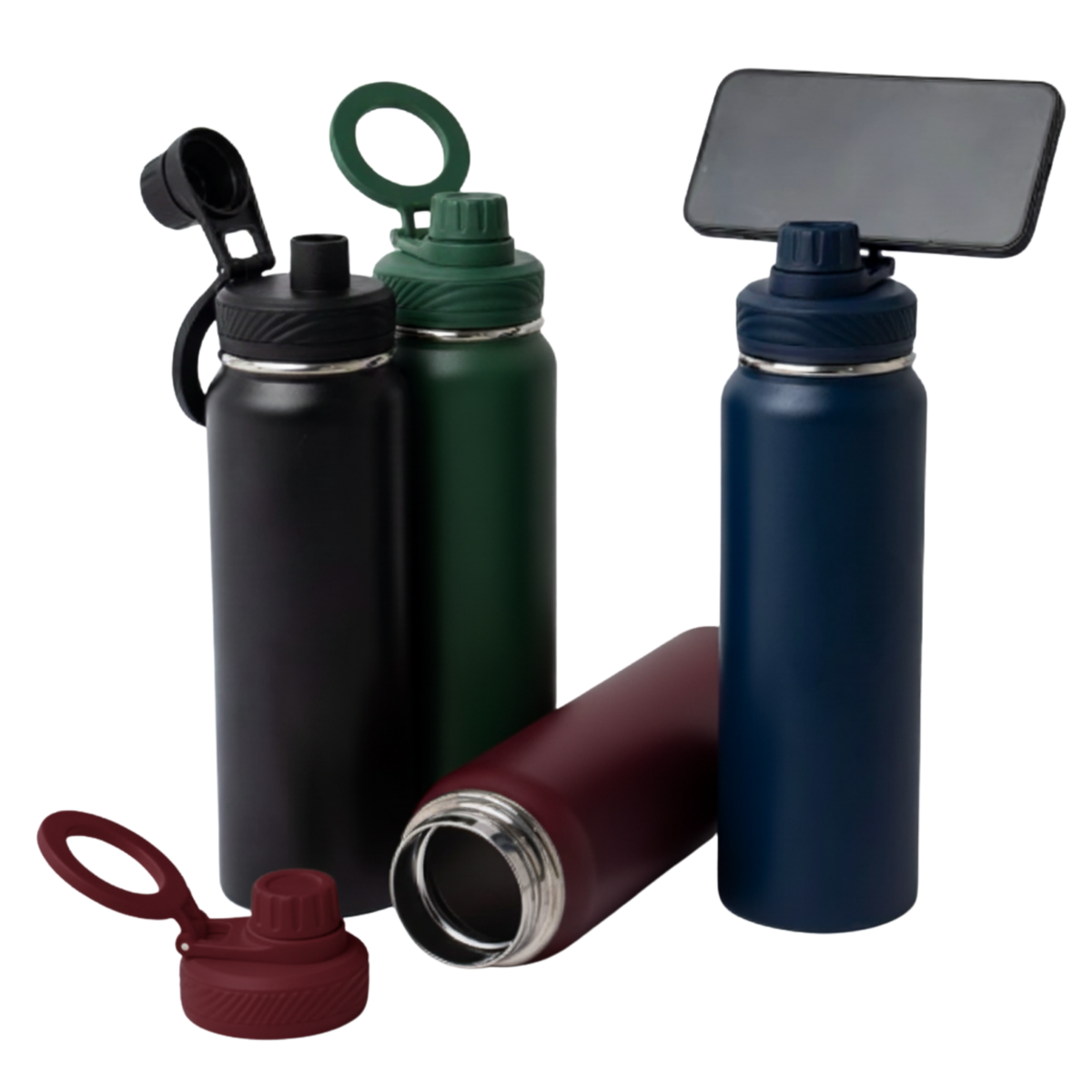 Royal Bottle - Garrafa Térmica com Suporte Magnético para Celular