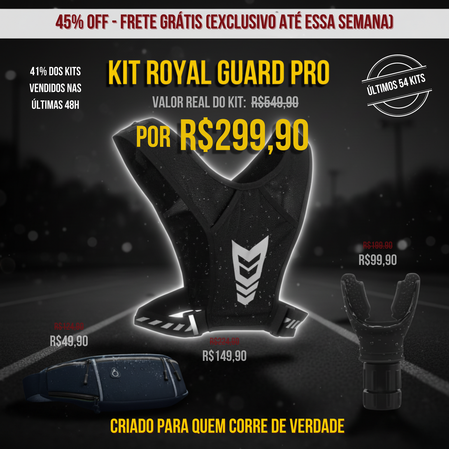 Royal Guard Pro - Colete Refletivo para Corrida