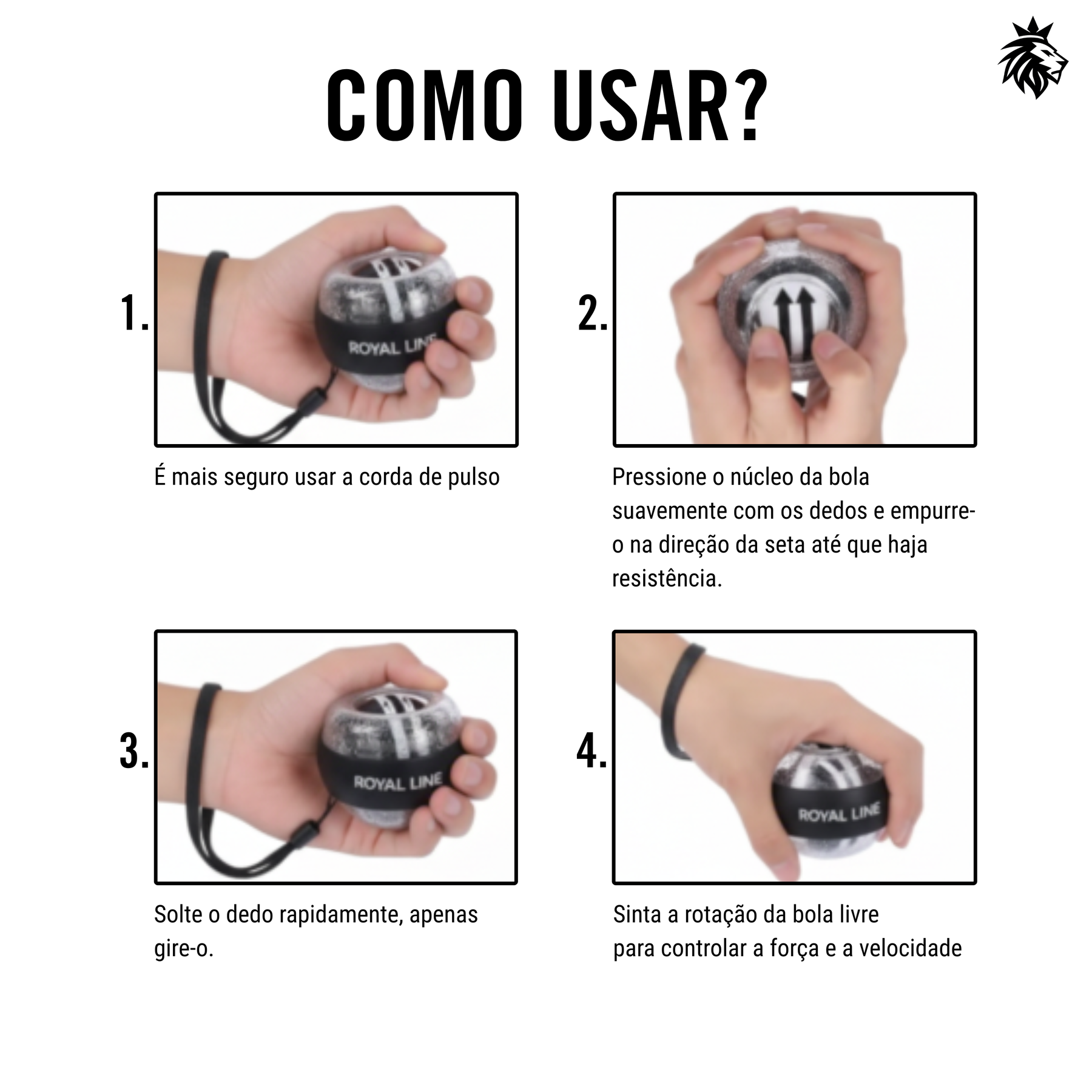 Royal Gyro - Bola Giroscópica para fortalecimento de Pulso