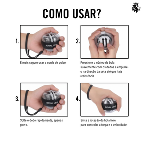 Royal Gyro - Bola Giroscópica para fortalecimento de Pulso